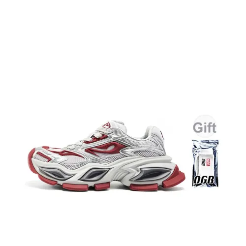 OGR Different Colored Gaze Low Топ Толстоподошвенные кроссовки Унисекс Малиновый