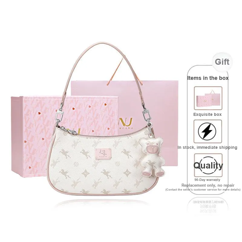 NUCELLE PVC Dumpling Bag Shoulder Bag Crossbody Bag Medium Size Women's Peachy Pink-0