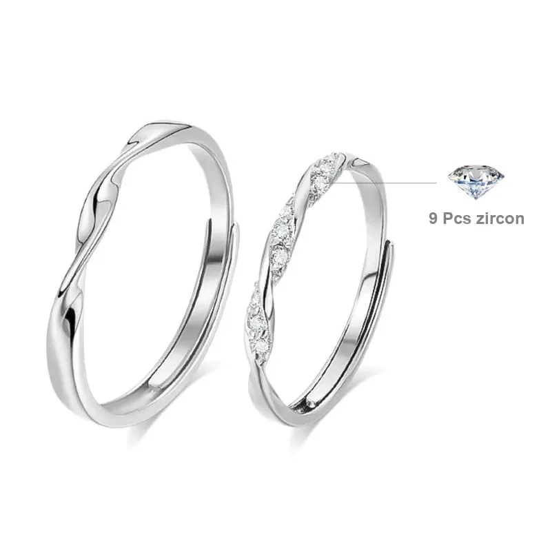 KUMET Sterling Silver Rings Unisex # Sweet Love Confession-1