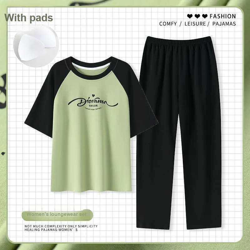 The Story Of The Flower Season Pajama Set Women's Green-2