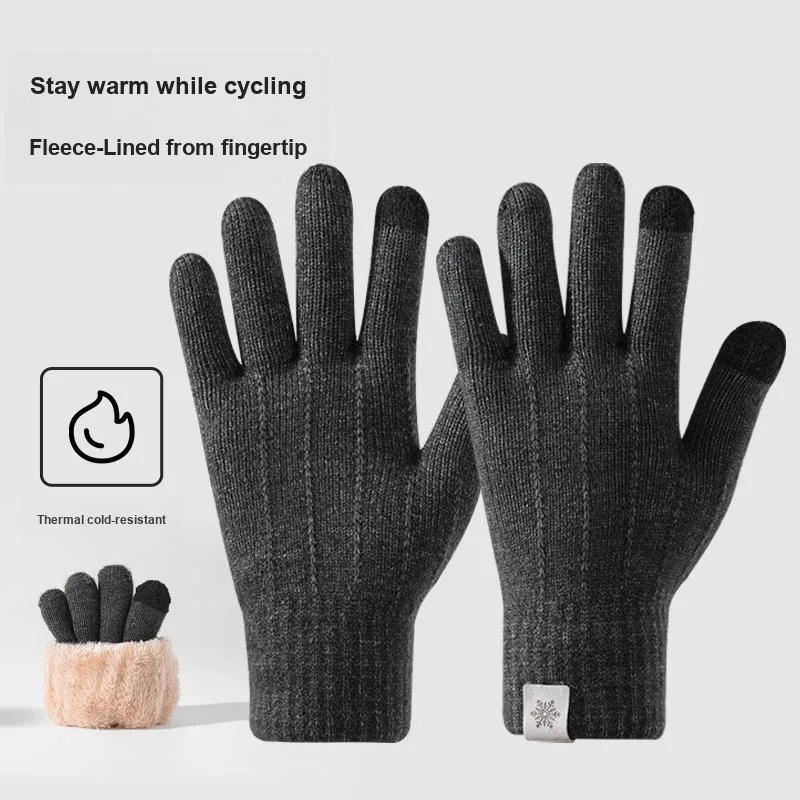 YUZHAOLIN Polyamide Knit Gloves Men's-5