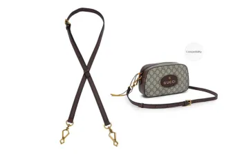 Lan Bao Fan Cow Leather Bag Accessory Unisex Brown