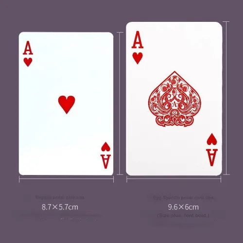 ZIHU Poker Card For Egg Rolling Black Core Paper 10 Pairs Pack Poker Cards