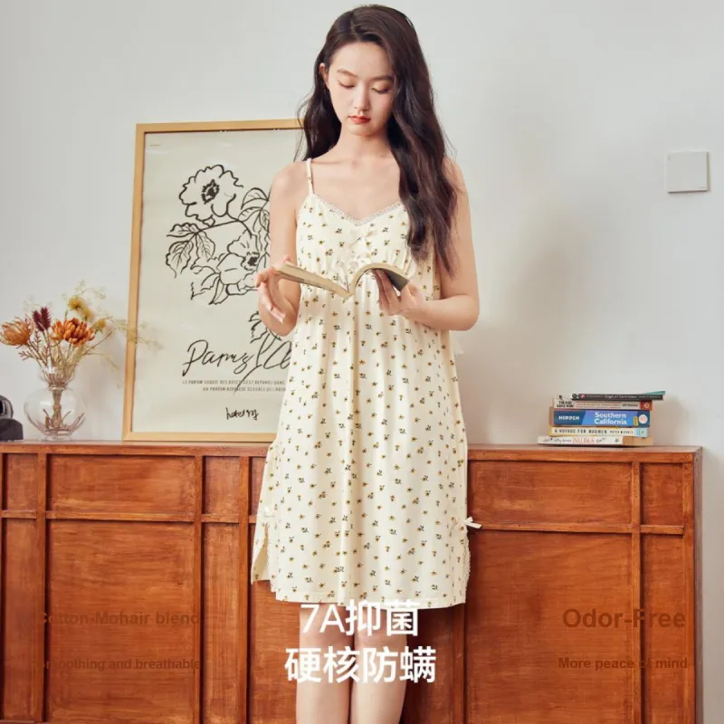 SEM/R Nightgown Women's Cream Apricot-3