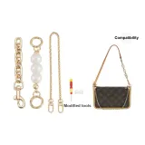 (Sub-Bag Underarm) Pig Nose 12cm+Pearl Extender Chain+Decorative Chain 40cm+Comes with 1.3D Buckle