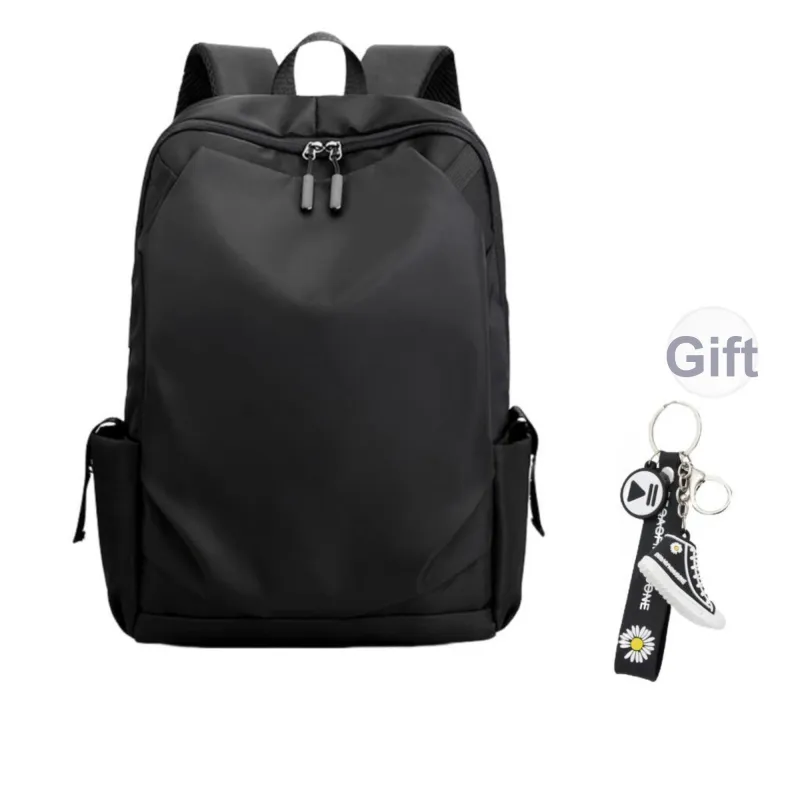 Tonlion Nylon Backpack Large Size Unisex Black-6