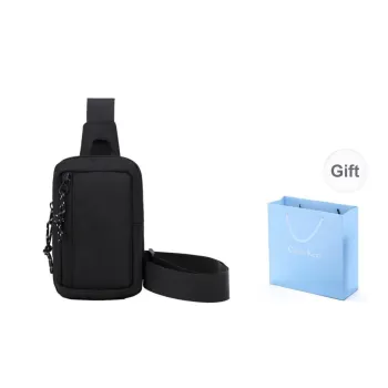 COLINS KEIRS Nylon Outdoor Sports Crossbody Bag With Cell Phone Pouch Sling Bag Regular Men's Black