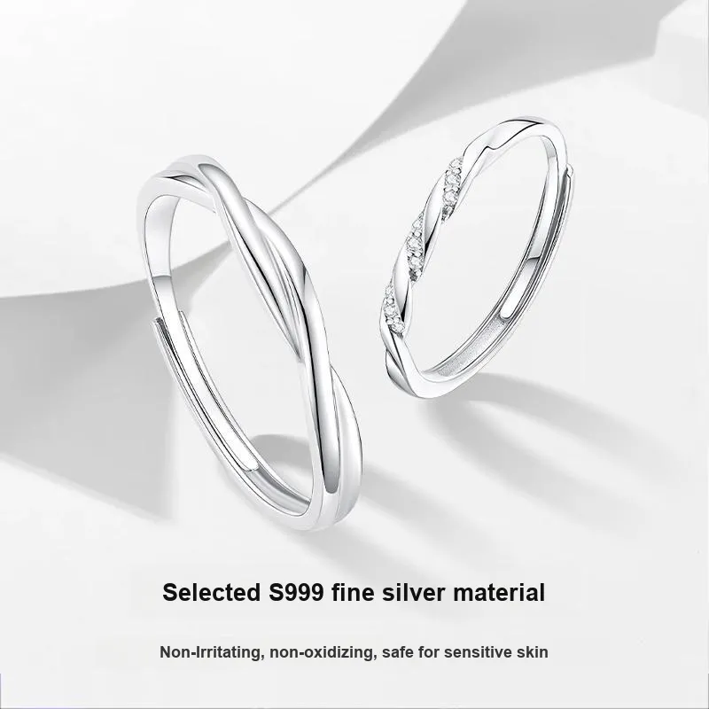 MISS TOOYA S999 Fine Silver Rings Unisex-2