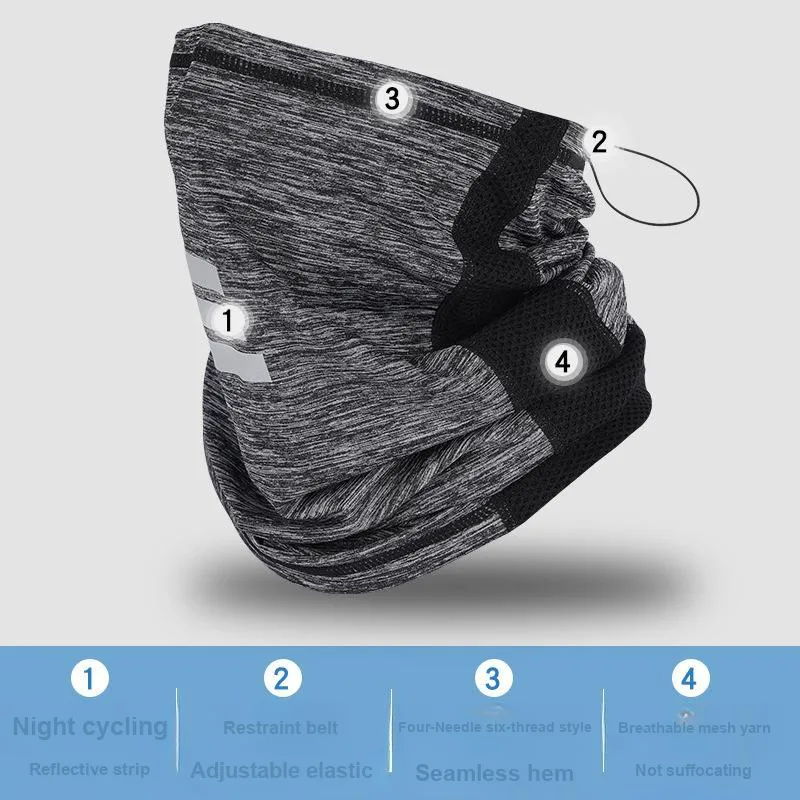 JIEKAI Riding Equipment Cycling Face Mask Unisex Ice Silk-3