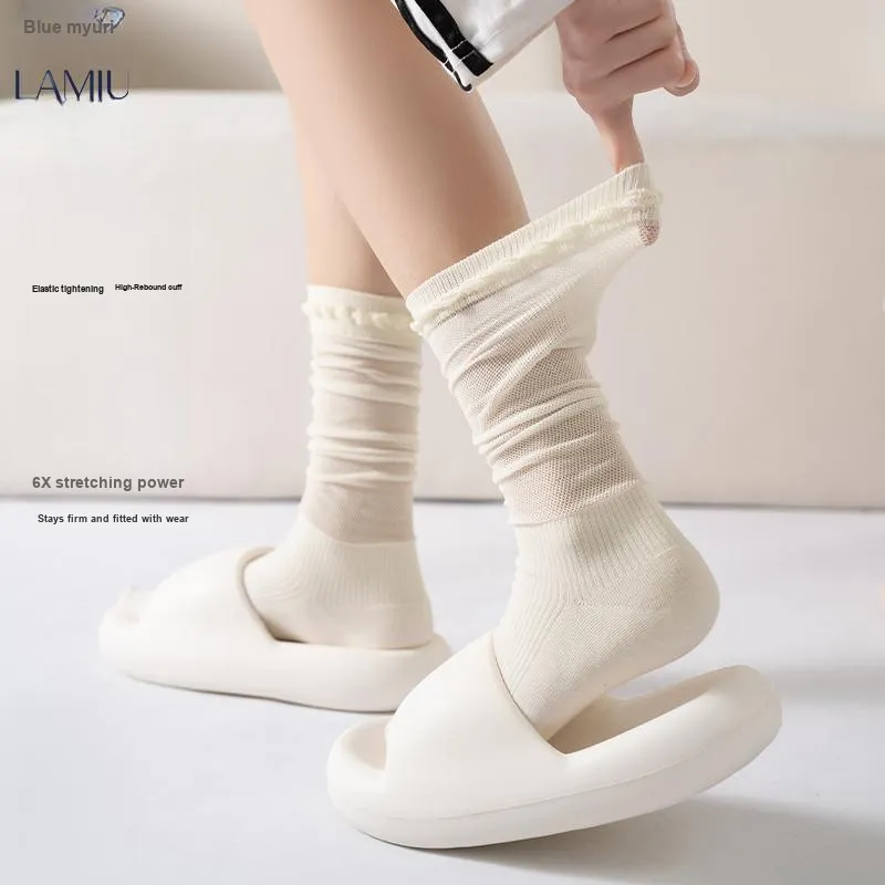 Lan Miao Knee High Socks Women's 5 Pack-14