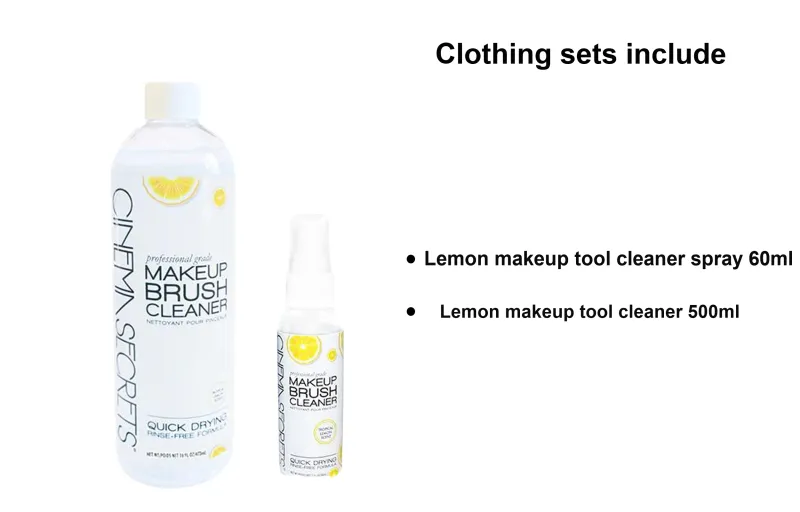 Cinema Secrets Lemon Makeup Tool Cleaner Clean 60ml+500ml-1