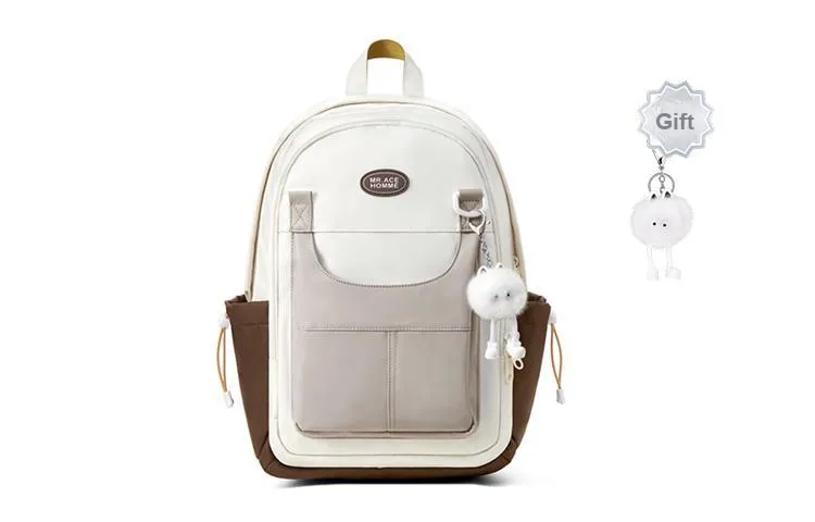 MR.ACE HOMME Polyester Backpack Regular Unisex Deep Sea Green/Chocolate Gray/Misty Purple Gray/Sweet Cool Black-6