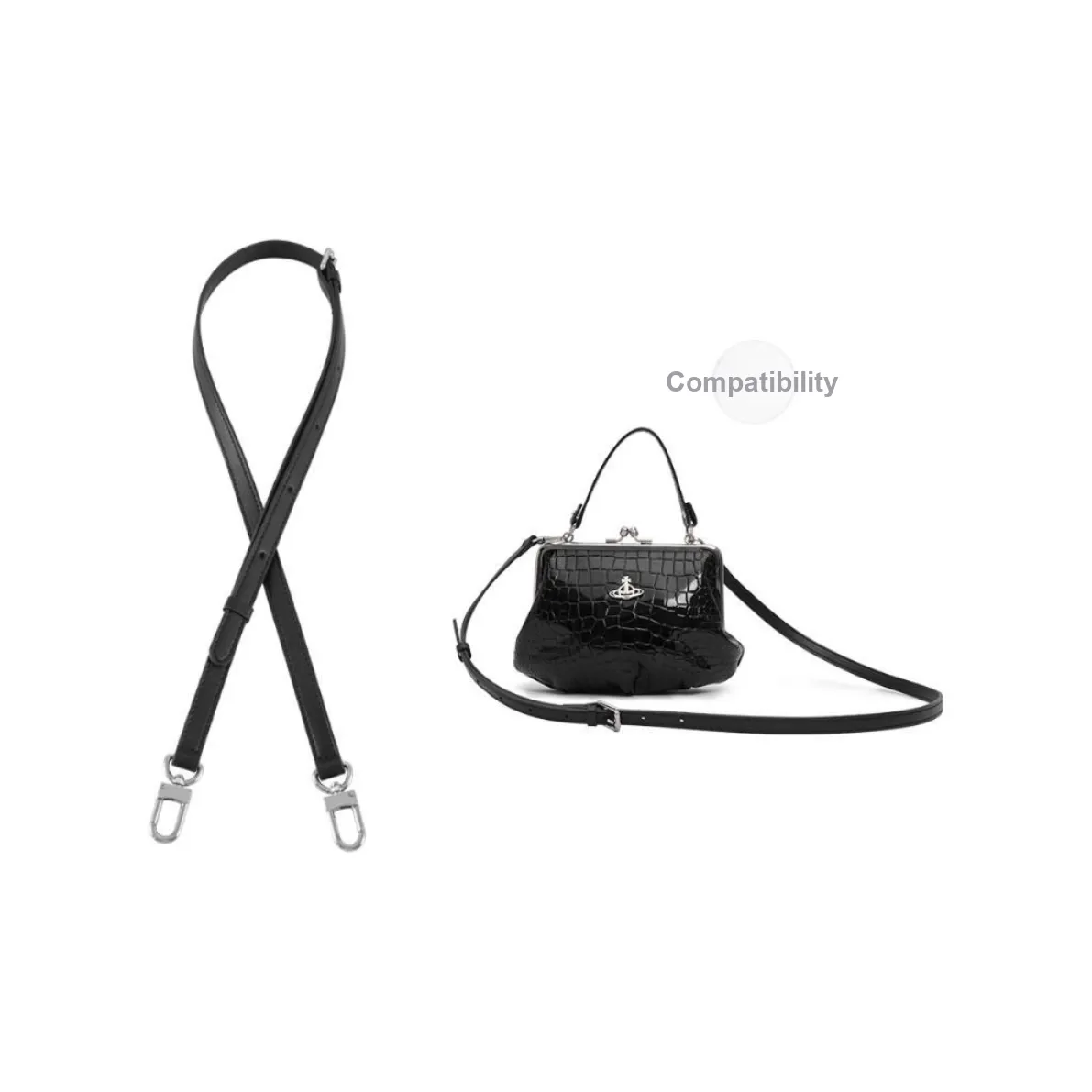 Lan Bao Fan Микрофибра Плечевой ремень Сумка Аксессуар Женский Черный