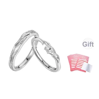 KADER S999 Fine Silver Rings Unisex Silver white Gift Box