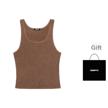 SMFK Tank Tops Women's Mustang Brown Shopping Bag Included