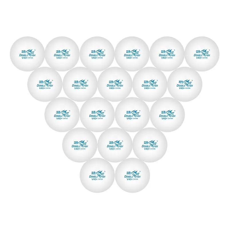 DOUBLEFISH Table Tennis High Molecular Weight Stitched Ball High Rebound Resilient White-28
