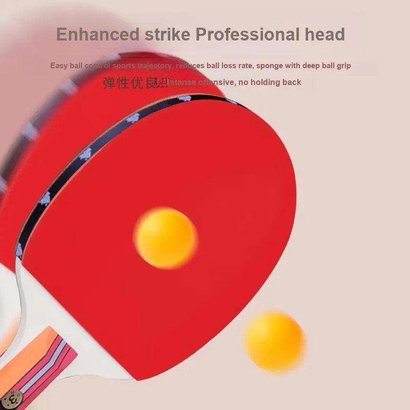 PEAK Ping Pong Paddles Unisex All Wood Red/Gray-1