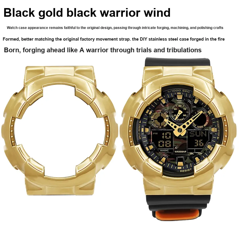 Keppot Black Gold Black Warrior Collection GA 110 GA 100 GA 120 GA 140 Watch Cases Unisex-9
