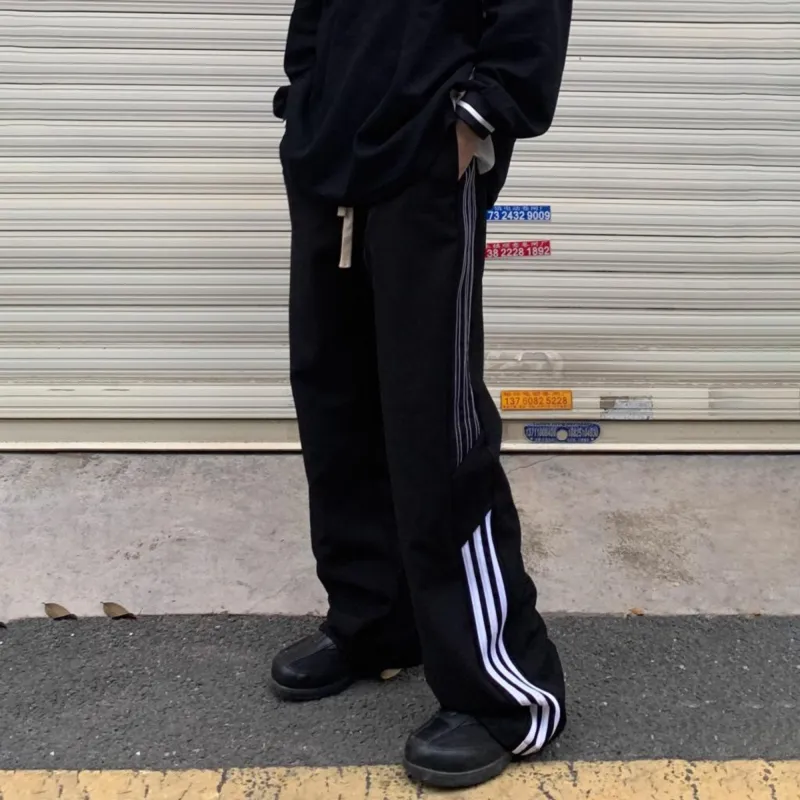TESTUNG Casual Pants Unisex Black-4