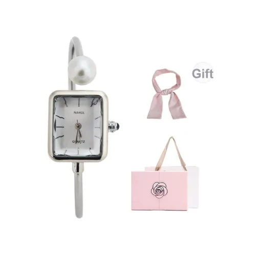 NANGL Кварцевый механизм стальной ремешок женские часы серебристый циферблат