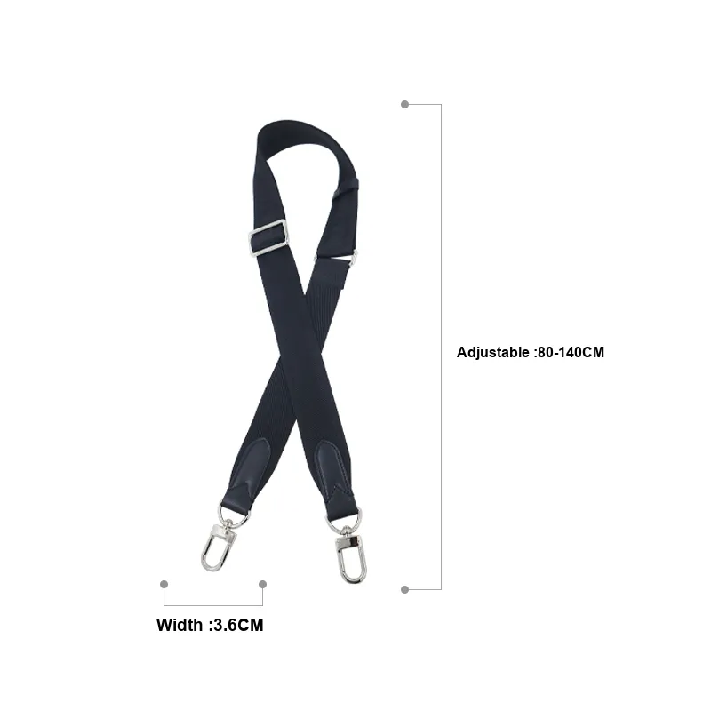 Cow Leather Bag Strap Women's Black-5