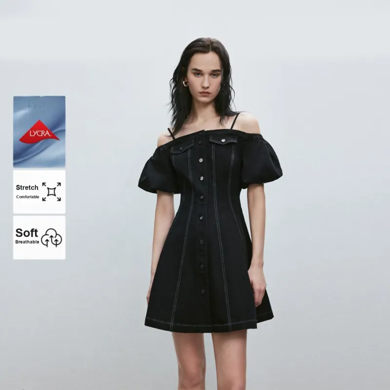 ONLY Slip Dresses Women's J19 Black Denim-2