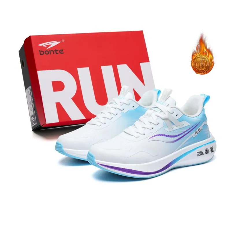 BTE Cushioning Abrasion Resistant Breathable Slip Resistant Low Top Carbon Plate Running Shoes Unisex-1