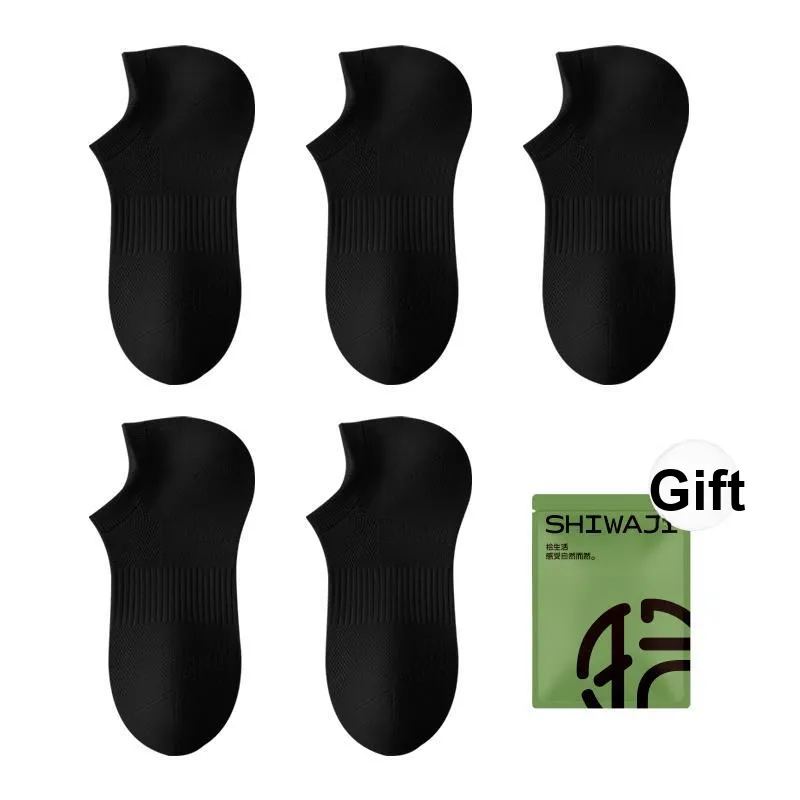 SHIWAJI No Show Socks Men's Shopping Bag 5 Pack-3