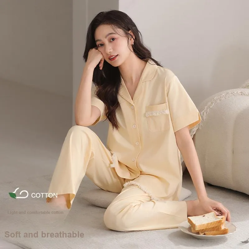 XIA.WA.ZHI.XIU Pajama Set Women's Gift Box Set Apricot-3