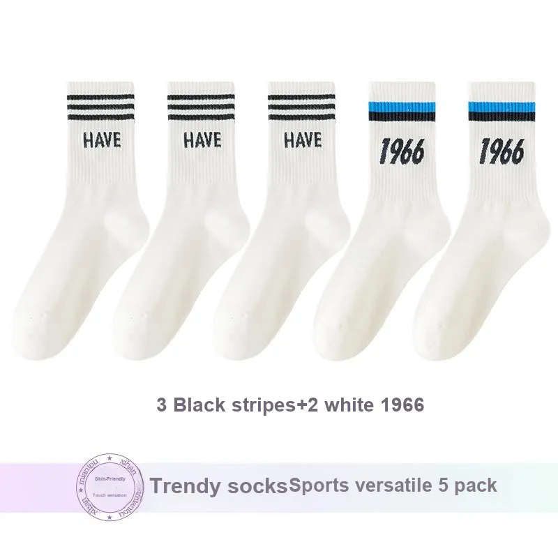 Lan Miao Mid Calf Socks Women's 5 Pack-9