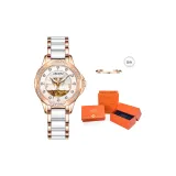 Rose Case White Dial Ceramic Strap