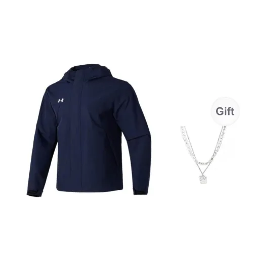 Under Armour Jackets Coats Unisex Blue Comes With Necklace