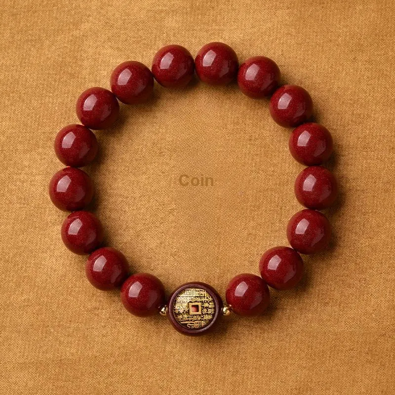 WUMZK Reconstructed Cinnabar Bracelets Unisex-4
