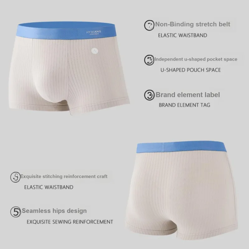 H YXIANG Underpants Men's 4 Pack-4