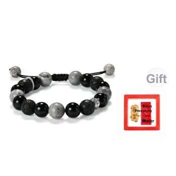 AGOVSKI Map Stone Jade Bracelets Unisex