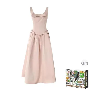PZHK Sleeveless Dresses Women's Pink Dress Shopping Bag