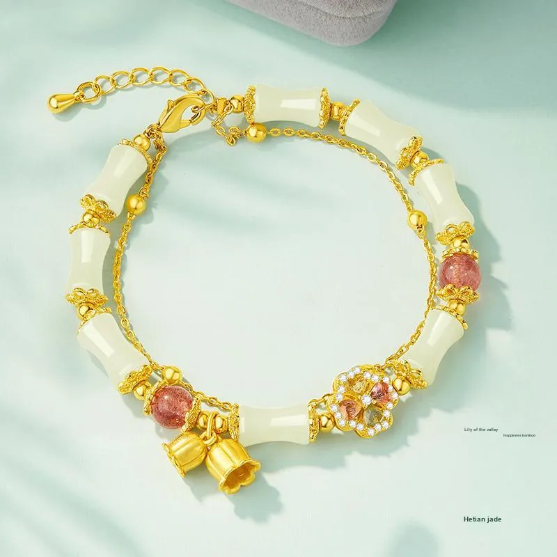 SGE Hetian Jade Bracelets Pale Greenish White Jade Women's-3