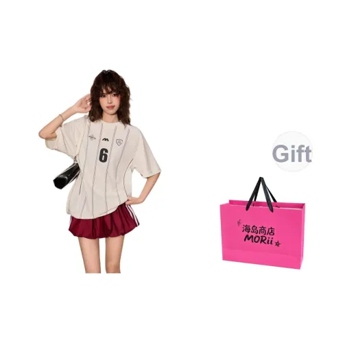 MORii Абрикос В комплекте сумка для покупок Женские T-рубашки