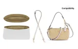 Coach Nolita 19 (White DuPont Paper Liner+Ecru 1.1cm Width Plain Weave Gold-Tone Lock 90-120cm)