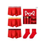 Black Scarf/Gold Scarf/Silver Scarf/2 Pack Red Socks[3 Pack+2 Pack Socks]