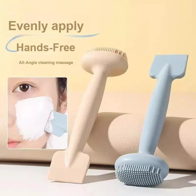 ZHENZI Dual Head Silicone Facial Mask Brush Beauty Salon Squeegees Face-7