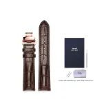 Dark Brown Deep Brown Line-Butterfly Clasp (Rose Gold)