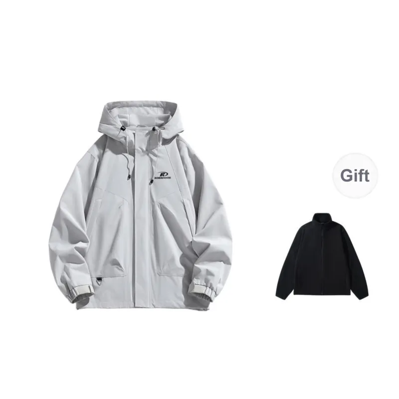 ROBINHOOD Water Resistant Windproof Breathable Warm Water Repellent Windbreaker Jacket Unisex-12