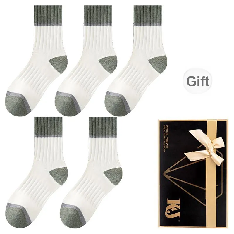 KJ Mid Calf Socks Men's Gift Box Combination Mixed Color-37