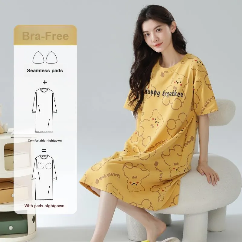 MIIOW Nightgown Women's Cream Yellow-3