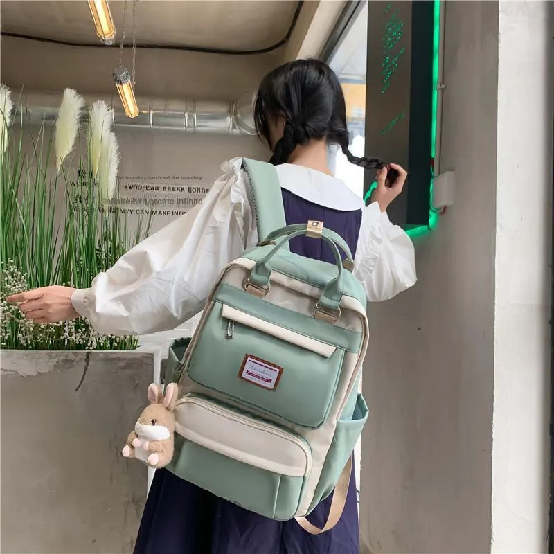 Alcohol Dragon Nylon Carry Backpack Regular Women's Green/Blue/Purple/Pink/Black-5