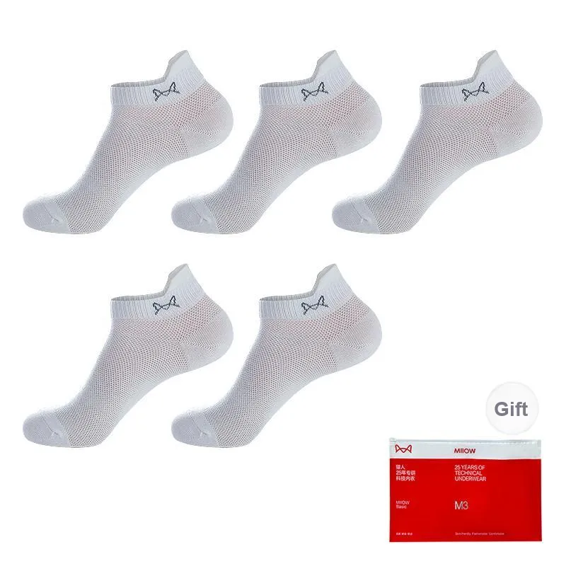 MIIOW Cool One Summer Series Ankle Socks Men's 5 Pack-0