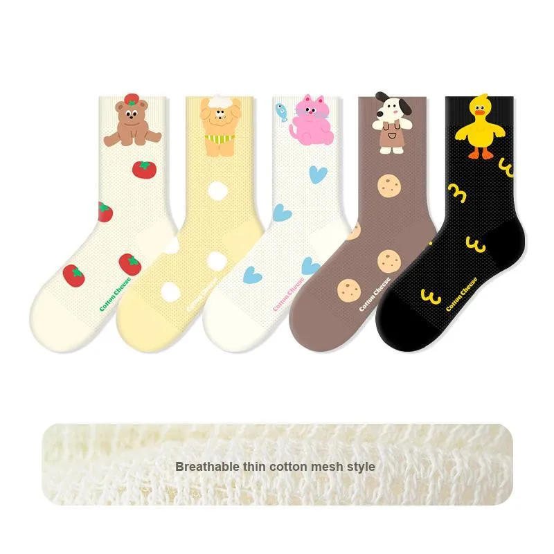COTTON CHEESE Mid Calf Socks Women's-8