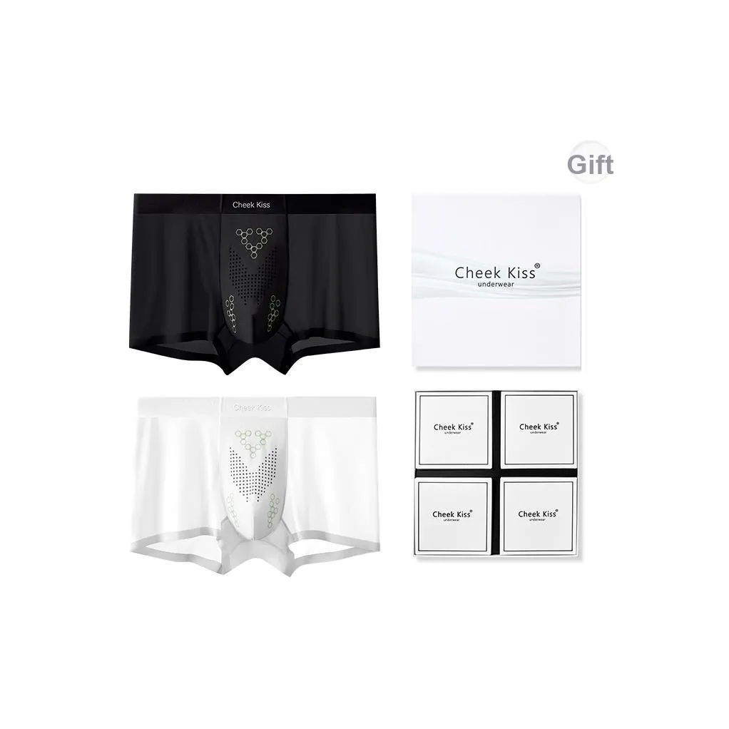 Cheekkiss Мужское нижнее белье Удобные Бесшовные Боксеры Спортивные шорты 2 упаковки