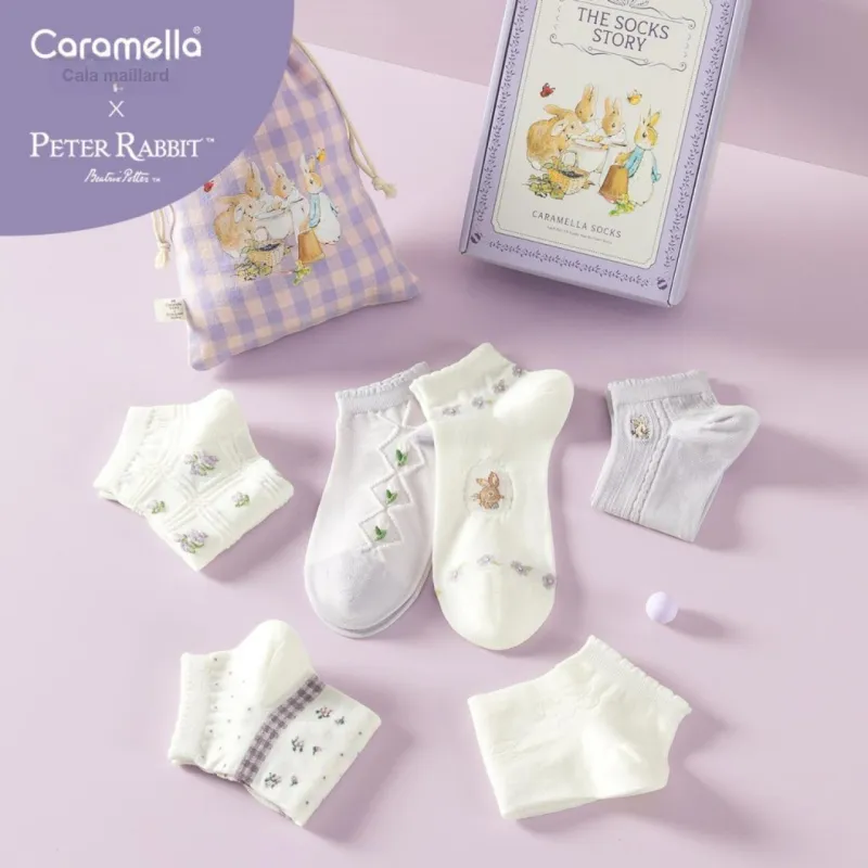 Caramella x Peter Rabbit Ankle Socks Unisex 5 Pack-15